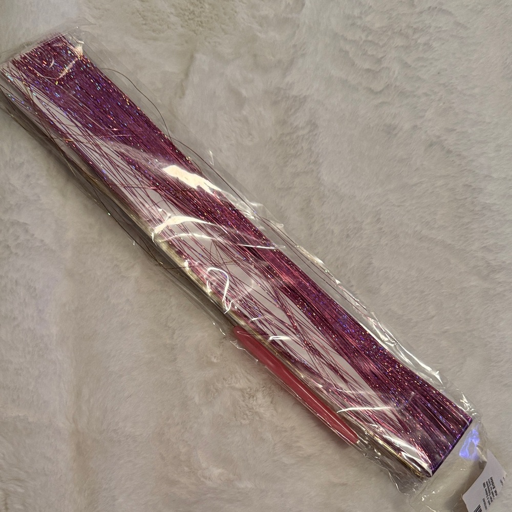 Rainbow, silver, gold, pink/purple hair tensile